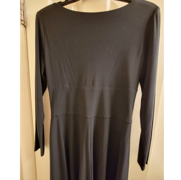 Vintage Jones New York Size 16 Black Long Sleeve Dress - Picture 7 of 9